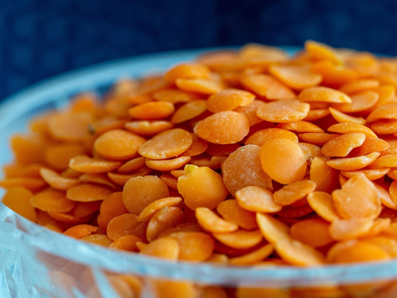 Red lentils cook quickly and break down into a creamy soup without any blending.