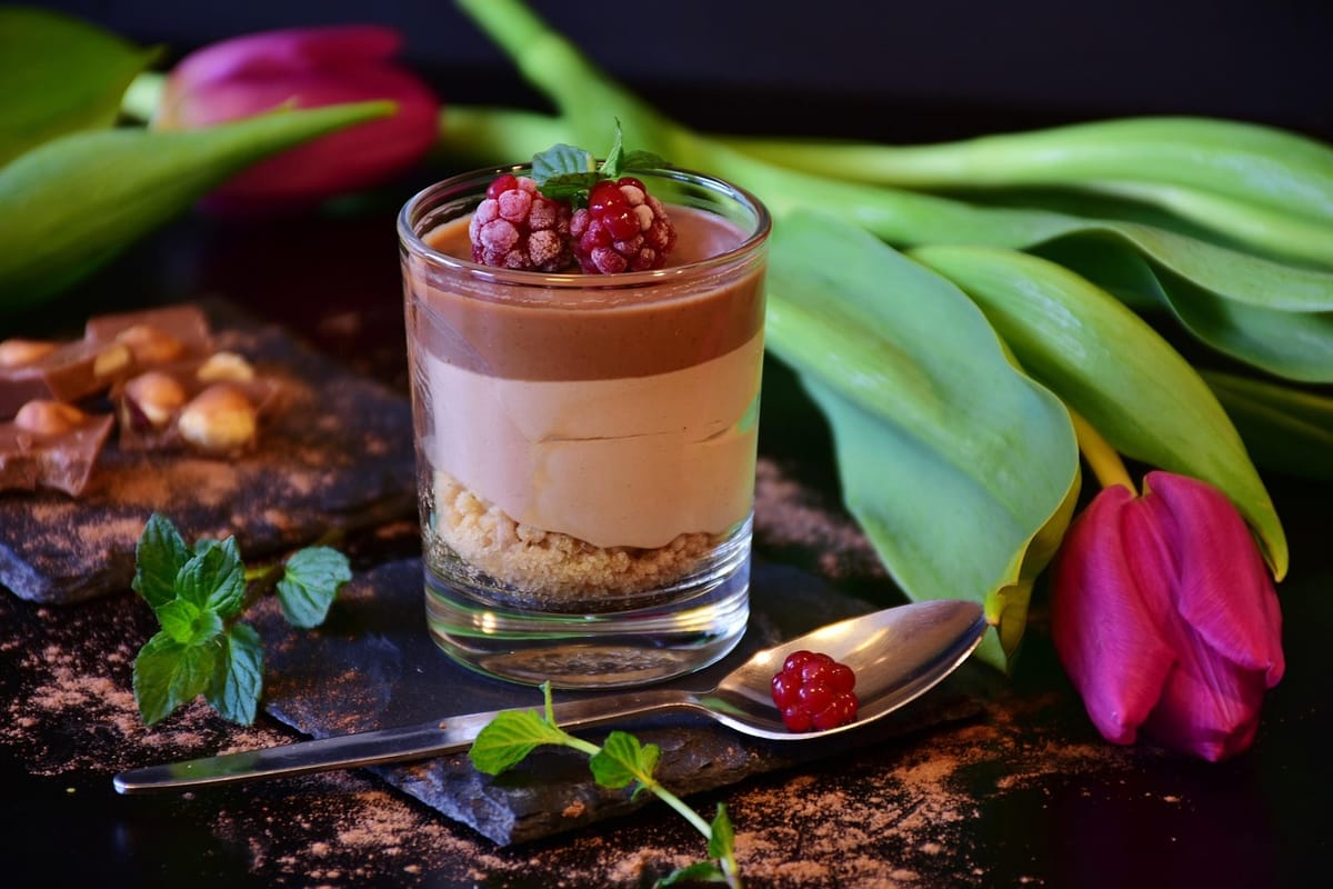 Dark chocolate olive oil mousse